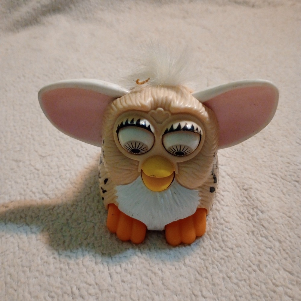 Vintage 1998 Furby McDonald's Tiger Electronics Leopard Print Toy Figure